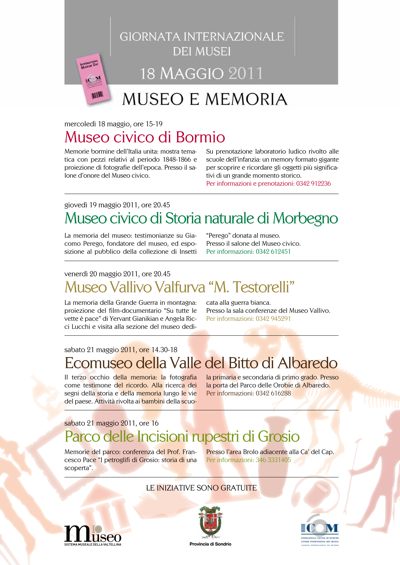 Giornata Internazionale dei Musei in Valtellina 